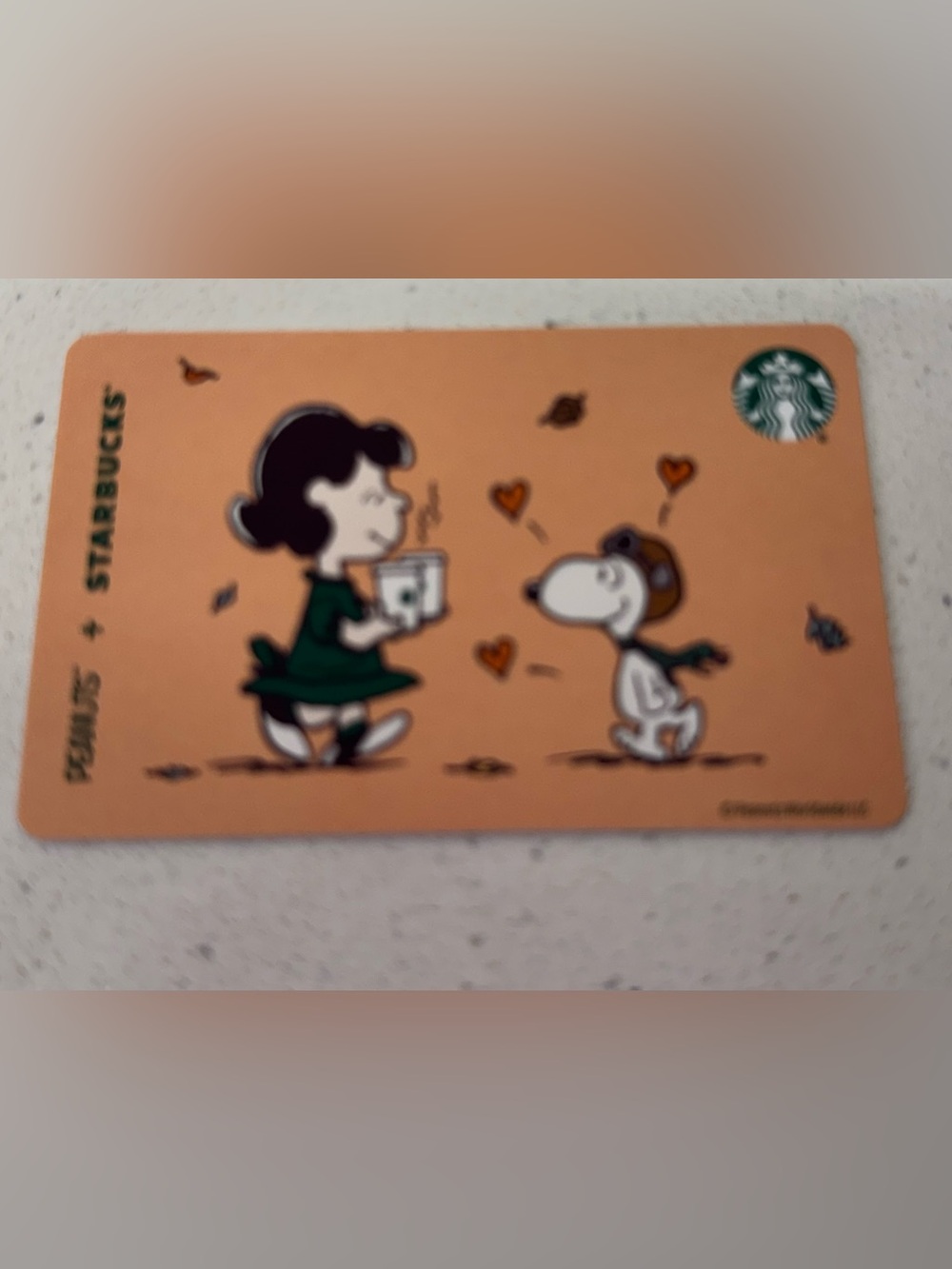Starbucks Gift Card, Peanuts and Snoopy, zero balance